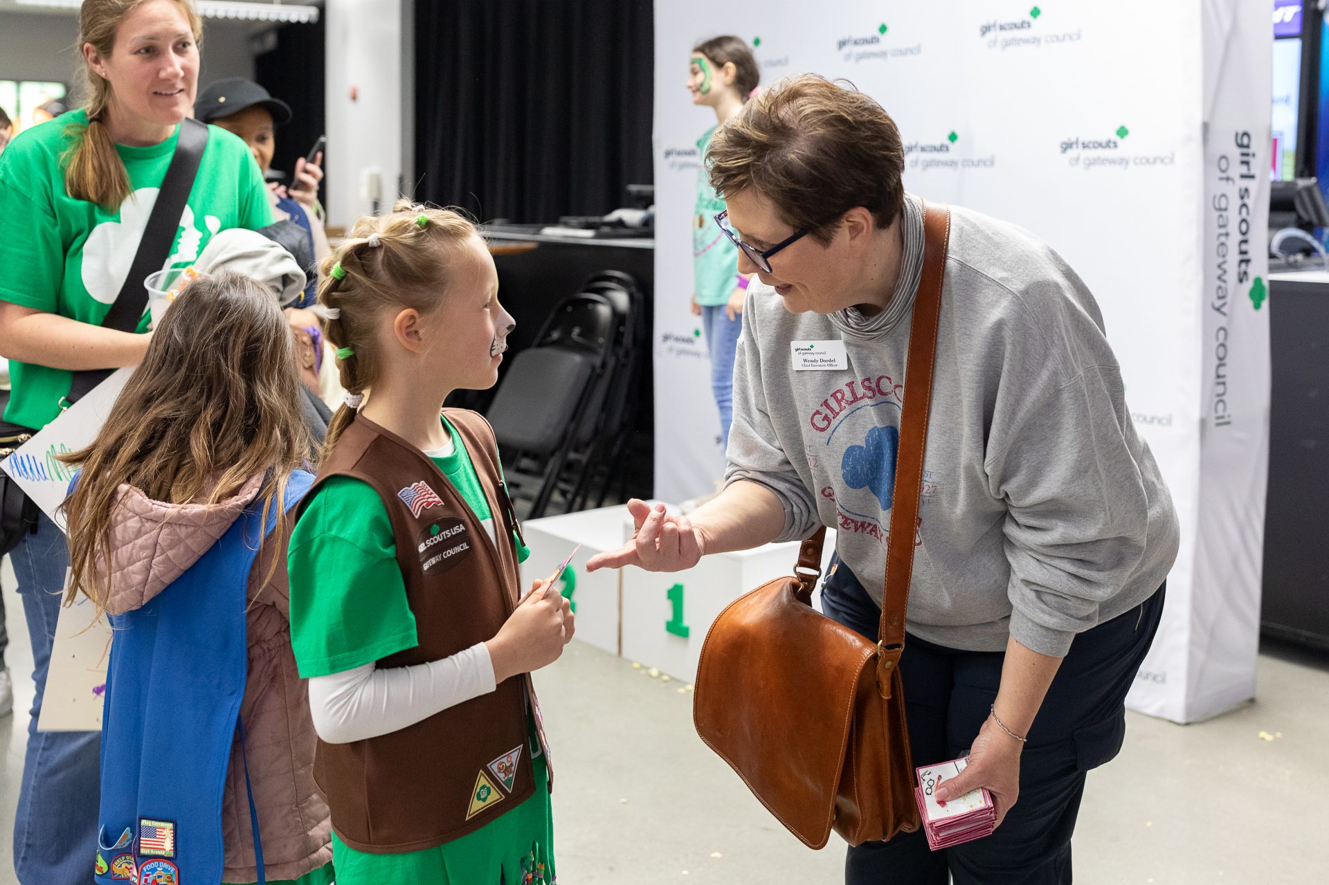 ceo with girl scouts